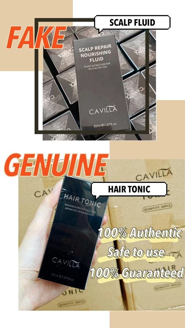 Cavilla Hair Tonic Fake 1