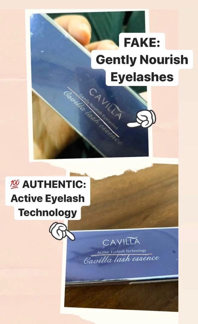 Cavilla eyelash serum fake